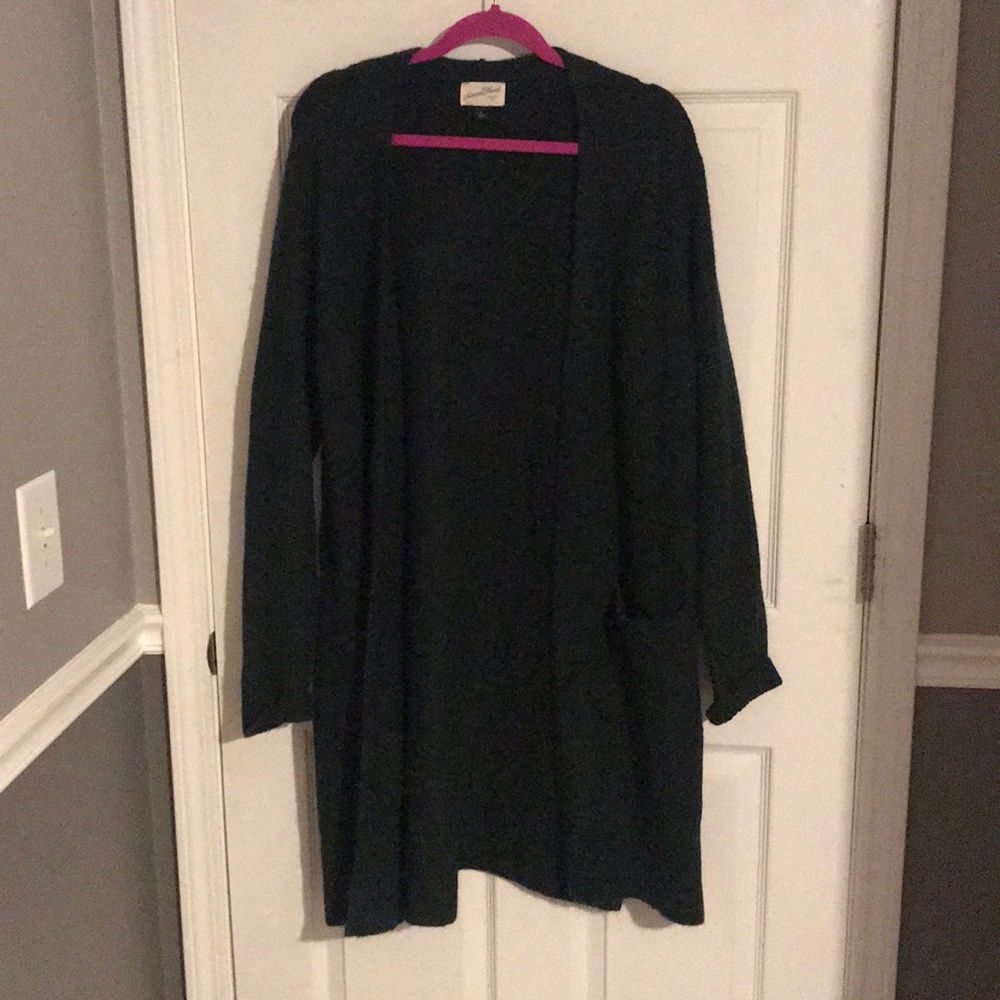 Forest Green Knit Cardigan